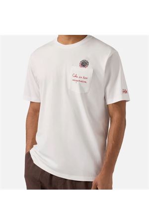 Austin Men's Cotton T-Shirt With Front Pocket MC2 SAINT BARTH | T-Shirt | AUS000104343L